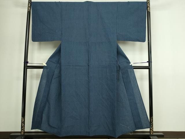 平和屋着物∴夏物　男性　浴衣　有松鳴海絞り　霞文　綿　逸品　DABG9787sf