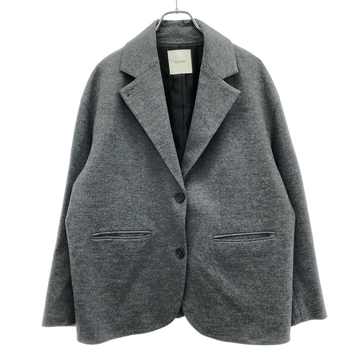 CLANE クラネ WOOL COCOON TAILORED JACKET テーラードジャケット 13103-0512 グレー 2