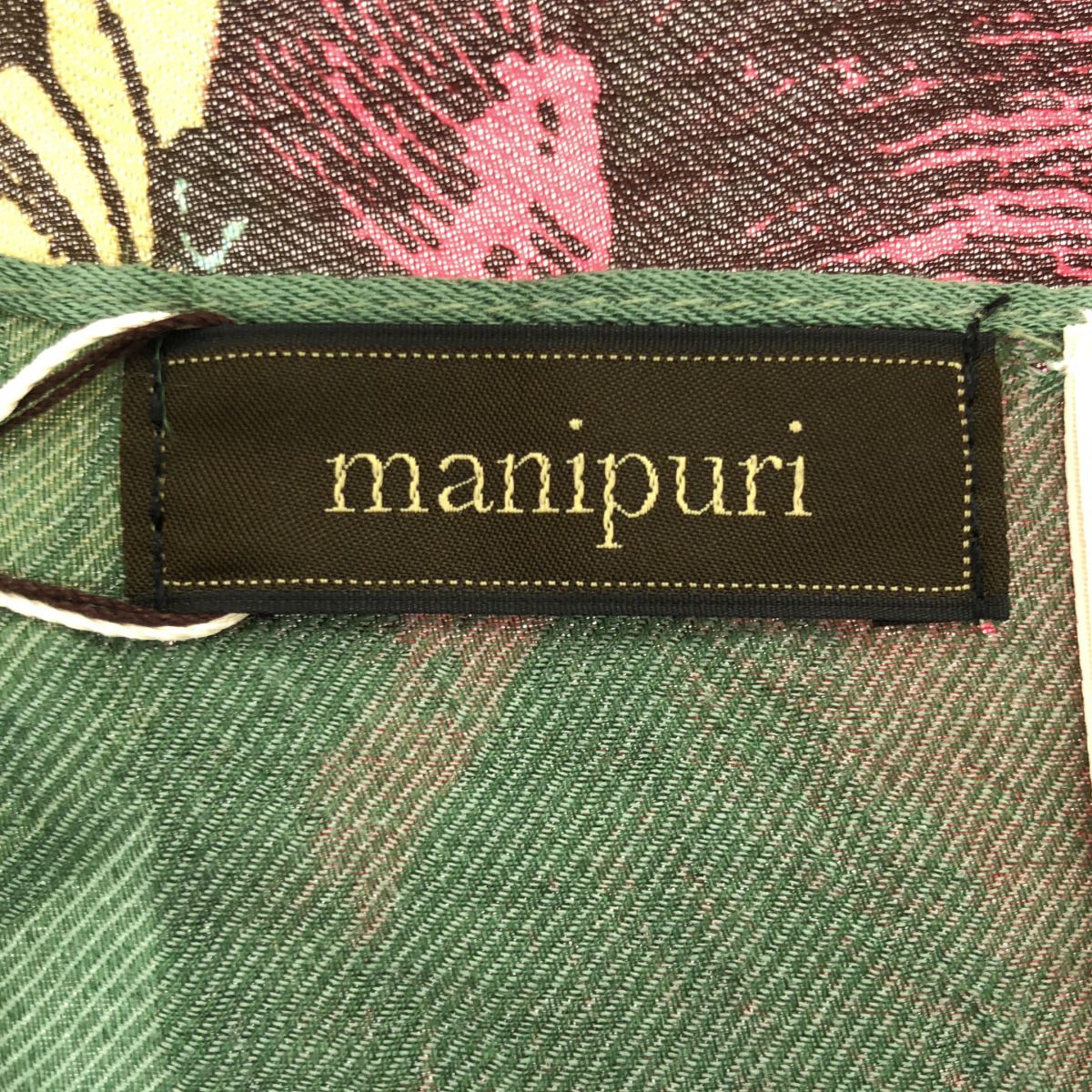 manipuri マニプリ コットンシルクストール120 ハーベスト