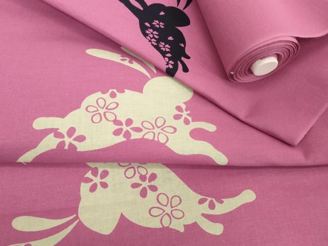 平和屋着物＊夏物　浴衣　反物　着尺　跳兎　うさぎ　さが美扱い　綿　未使用　DABH2111zzz