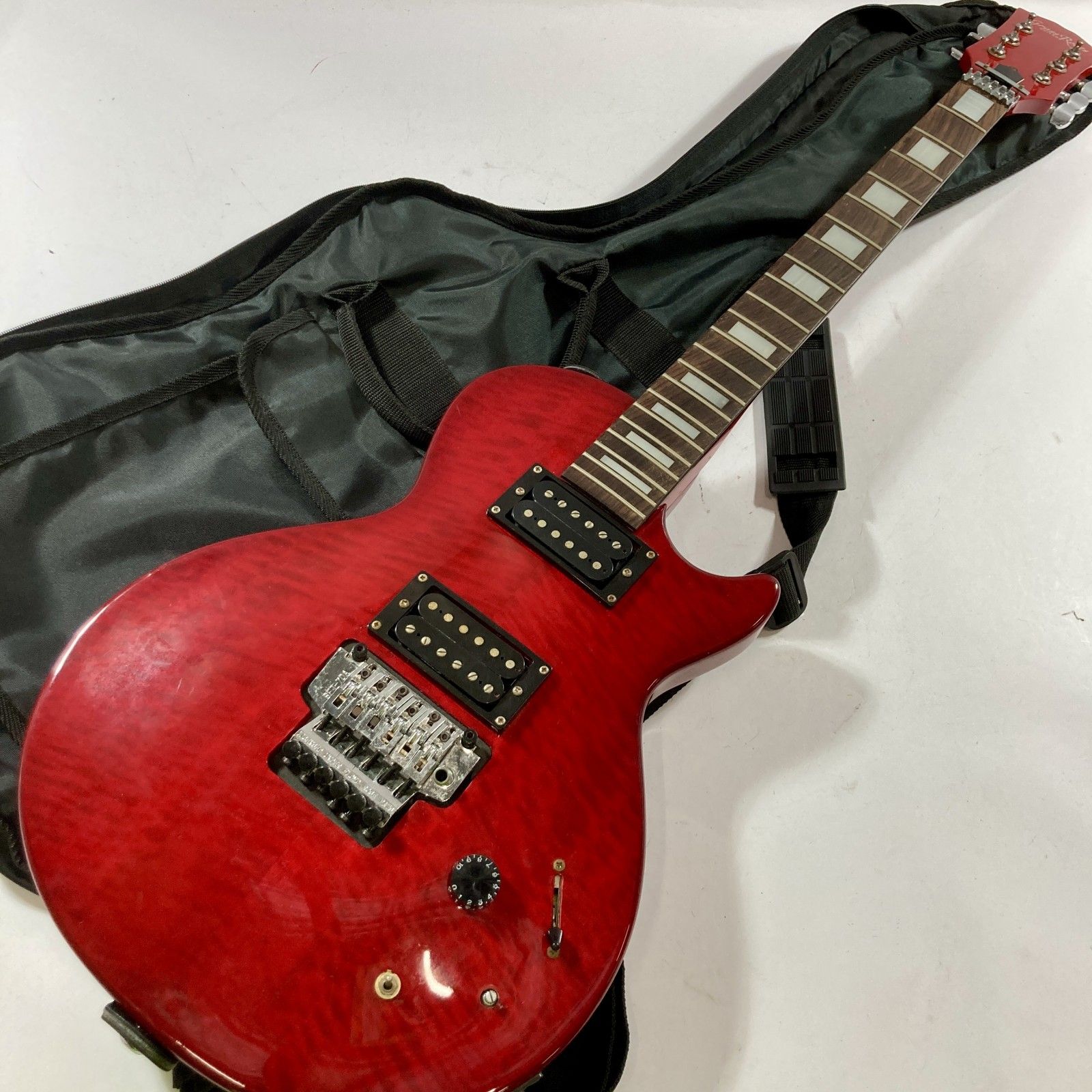 ★ GrassRoots エレキギター G-LP-49 レスポールタイプ ロック式トレモロユニット 弦楽器 音出し確認済み 全長、約101cm ジャンク品