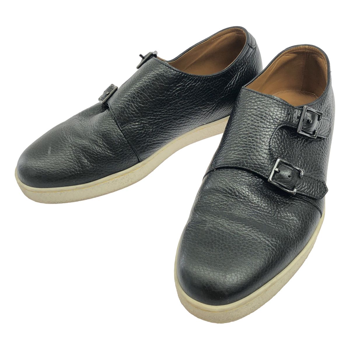 JOHN LOBB ジョン ロブ HOLME 0318 ホルム ダブルモンクストラップレザースニーカー ブラック 7 1/2