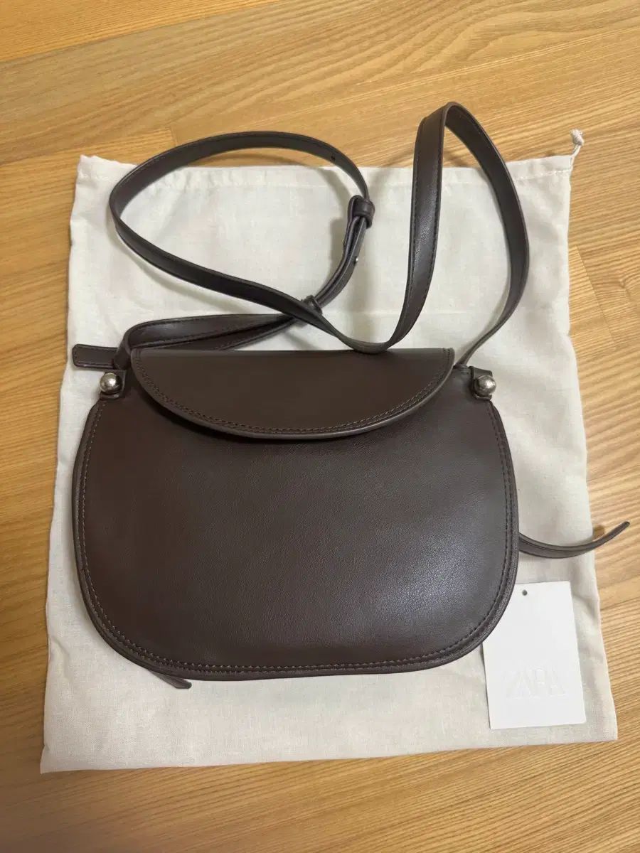 (新品) ZARA ザラ ミニ クロスバッグ ブラウン