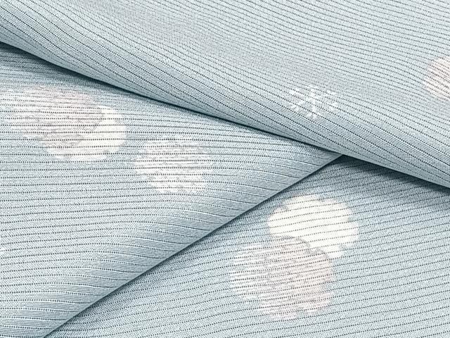 平和屋着物＊夏物　小紋　絽　雪輪重ね文　正絹　逸品　CABI3792xi