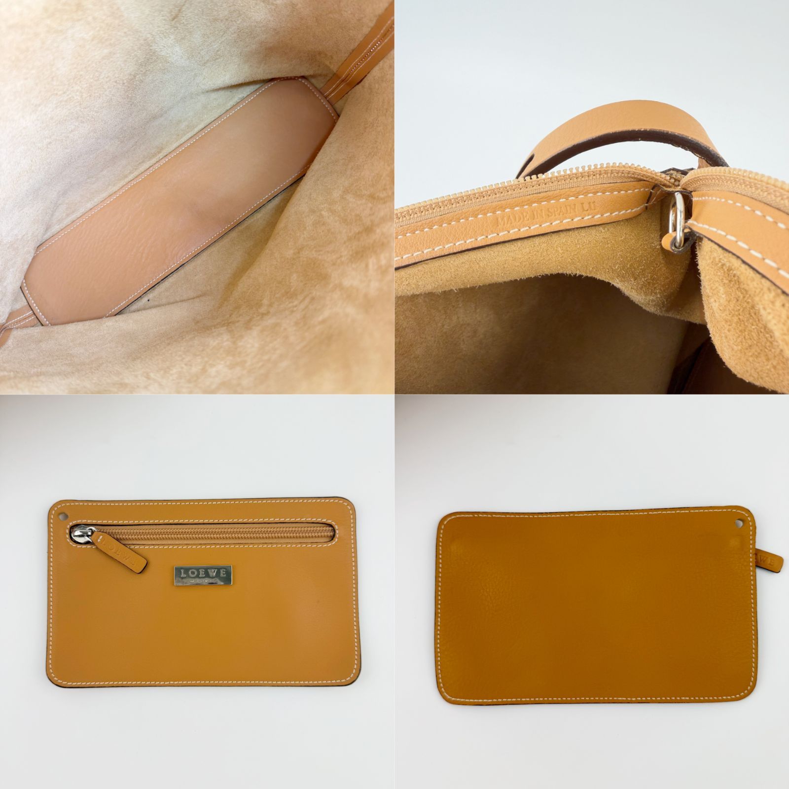 中古】LOEWE ロエベ レザー ワンショルダーバッグ ポーチ付き 