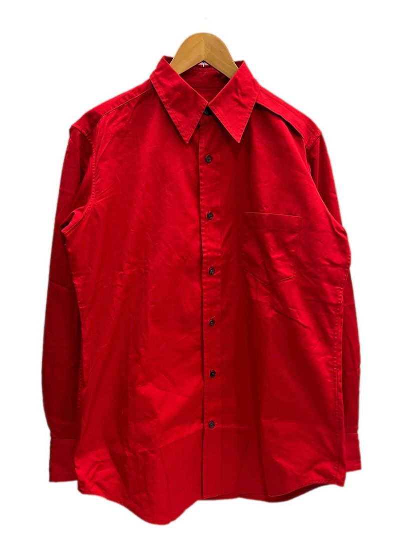 ワイズ Y's yohj yamamoto ヨウジヤマモト コットン ロングスリーブシャツ 赤 MM-B02-018 サイズ3 長袖シャツ レッド 101MT-6411