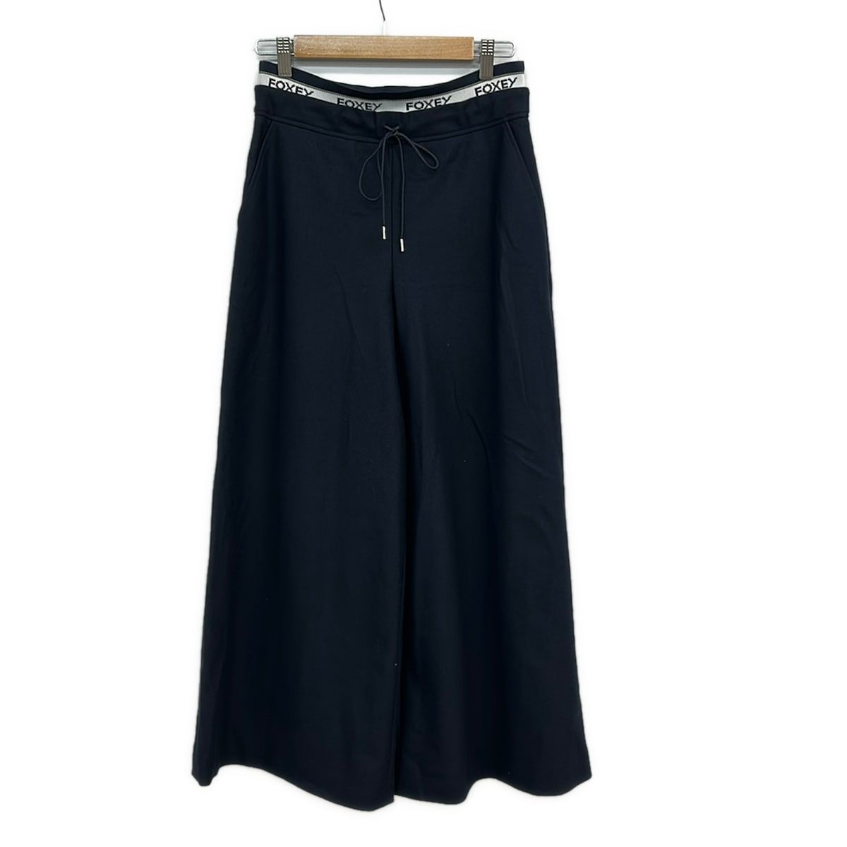 FOXEY NEW YORK(フォクシーニューヨーク) パンツ サイズ40 M レディース美品 - 40714 ダークネイビー×白 フルレングス/SPORTS