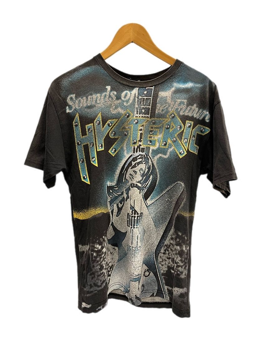 ヒステリックグラマー HYSTERIC GLAMOUR 17SS LIGHTNING T-Shirt ライトニング 炭黒 02172CT31 Tシャツ グレー Sサイズ 101MT-6413