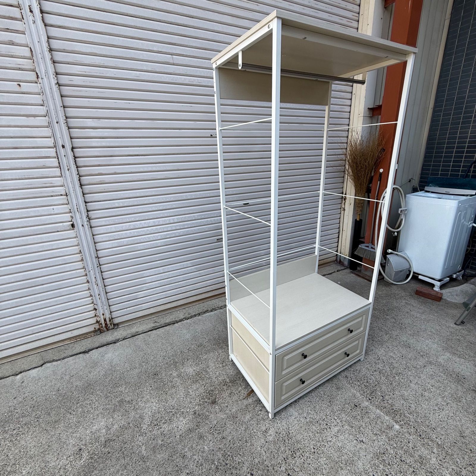 ハンガーラック ニトリ Nキャセイ 1880 WHW 美品 引出し付き ワード
