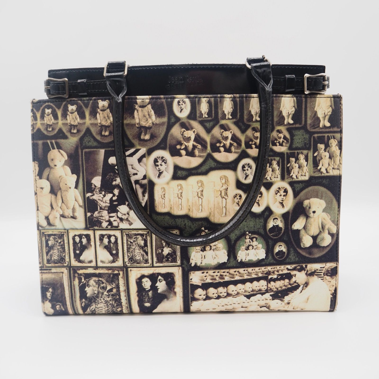 【良品】Jean Paul Gaultier アンティークドール柄 ヴィンテージ バッグ ジャンポールゴルチエ