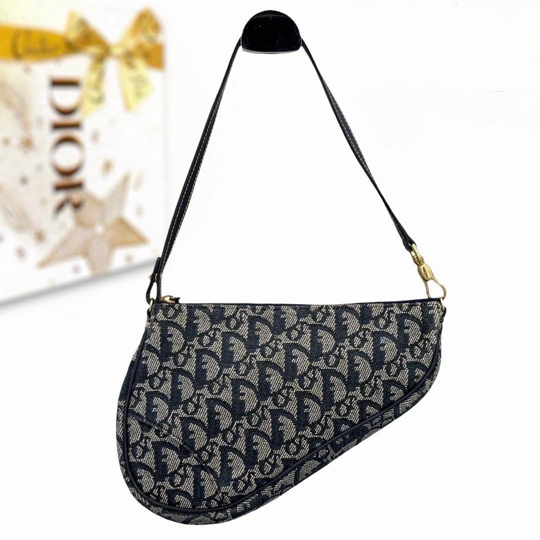 超極美品 Christian Dior 　ディオール　トロッター　サドルバッグ
