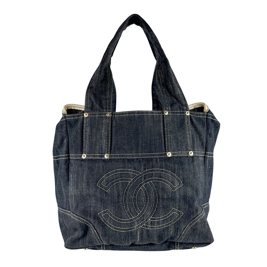 シャネル CHANEL トートバッグ ハンドバッグ スパークリング デニム