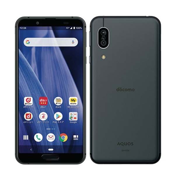 【中古】 SH-02M AQUOS sense3 ブラック SIMフリー 本体 ドコモ Aランク スマホ シャープ【送料無料】 sh02mbk8mtm