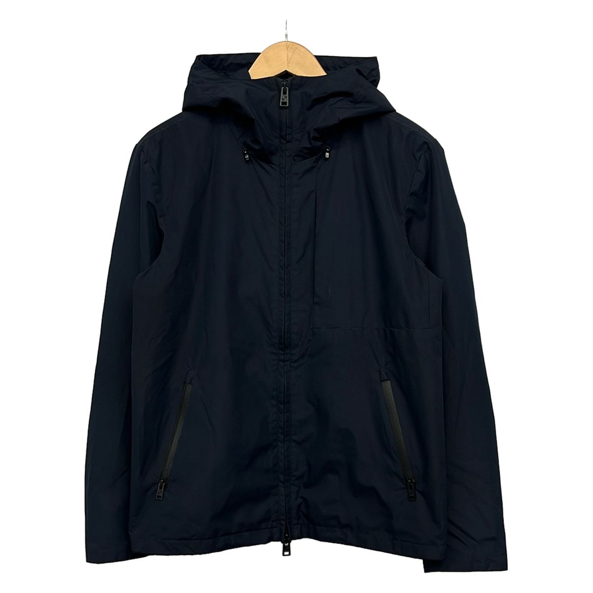 WOOLRICH(ウールリッチ) ブルゾン サイズUSA S メンズ美品 - ダークネイビー 長袖/ジップアップ/フード付き/春/秋