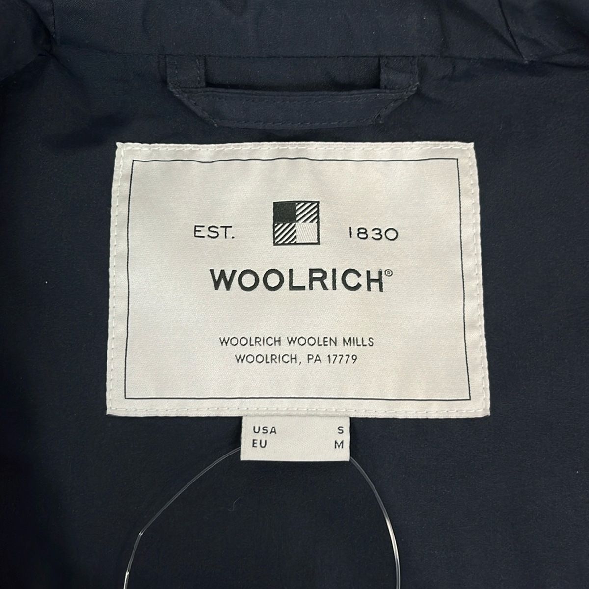 WOOLRICH(ウールリッチ) ブルゾン サイズUSA S メンズ美品 - ダークネイビー 長袖/ジップアップ/フード付き/春/秋 WOOLRICH(ウールリッチ) ブルゾン サイズUSA S メンズ美品 - ダークネイビー 長袖/ジップアップ/フード付き/春/秋