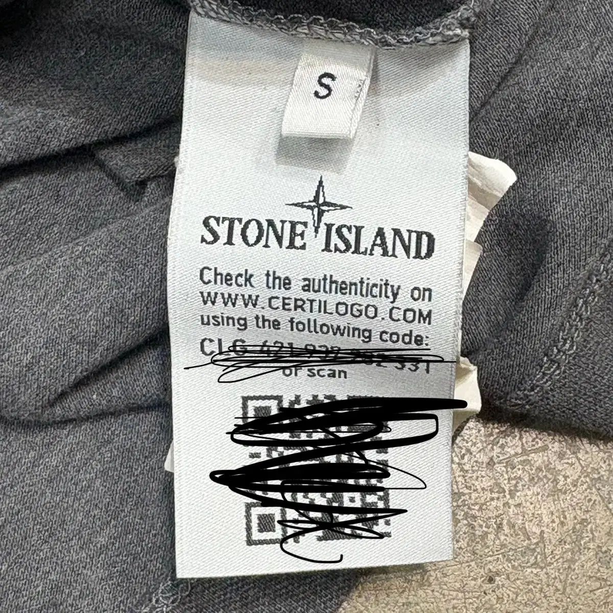 STONE ISLAND ストーンアイランド スリムフィット チャコール KARA（カラ） 半袖Tシャツ S