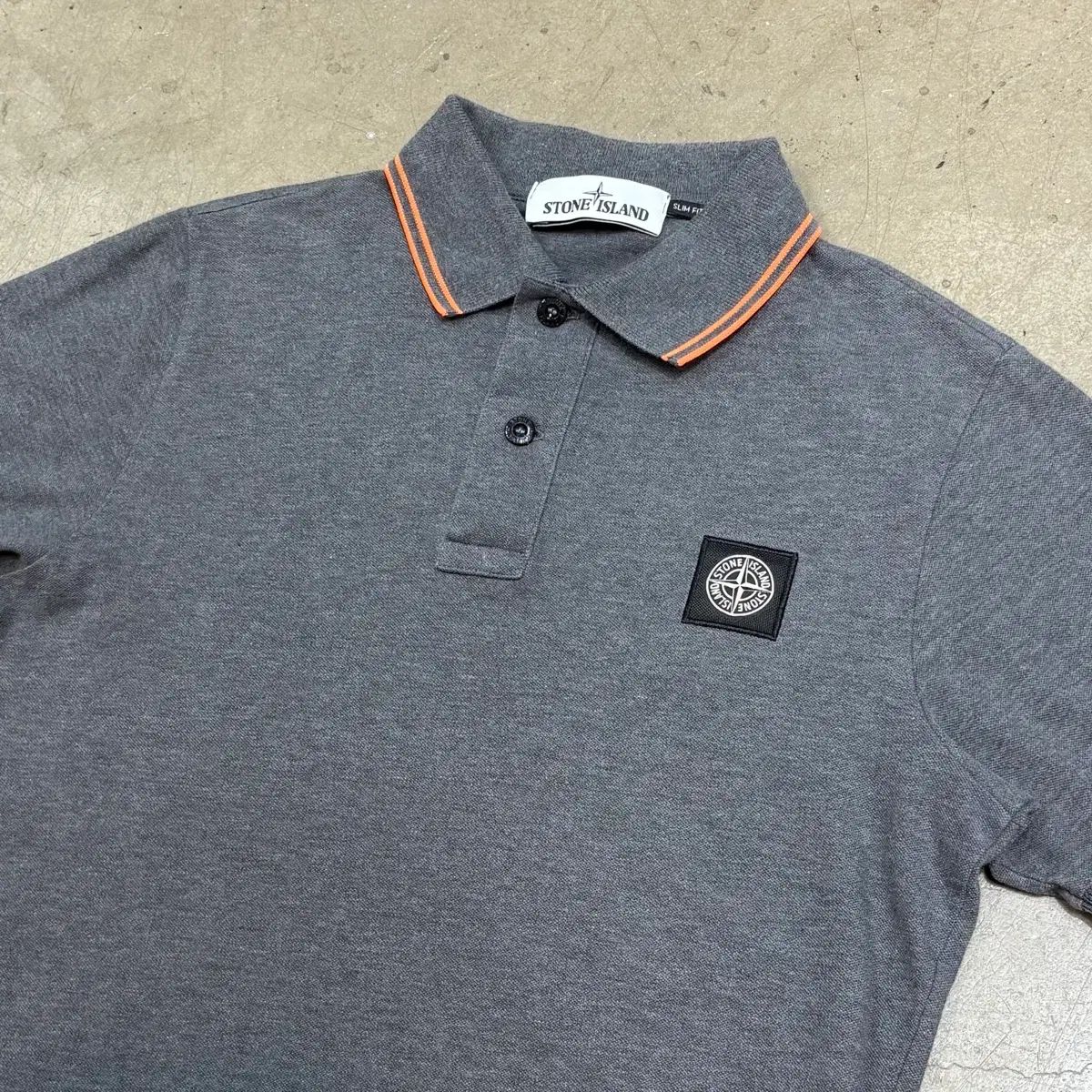 STONE ISLAND ストーンアイランド スリムフィット チャコール KARA（カラ） 半袖Tシャツ S