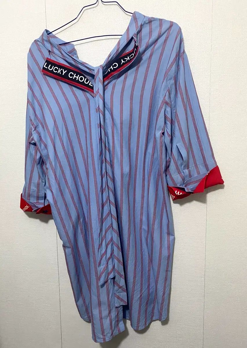 LUCKY CHOUETTE ラッキーシュエトゥ ストライプ シャツ ONE PIECE LUCKY CHOUETTE ラッキーシュエトゥ ストライプ シャツ ONE PIECE