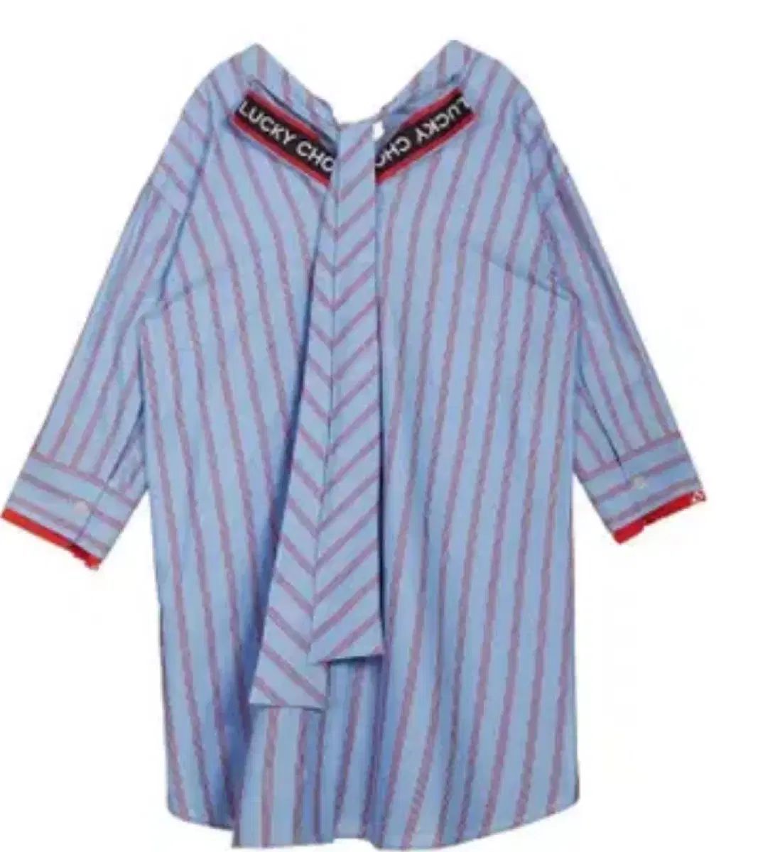 LUCKY CHOUETTE ラッキーシュエトゥ ストライプ シャツ ONE PIECE LUCKY CHOUETTE ラッキーシュエトゥ ストライプ シャツ ONE PIECE