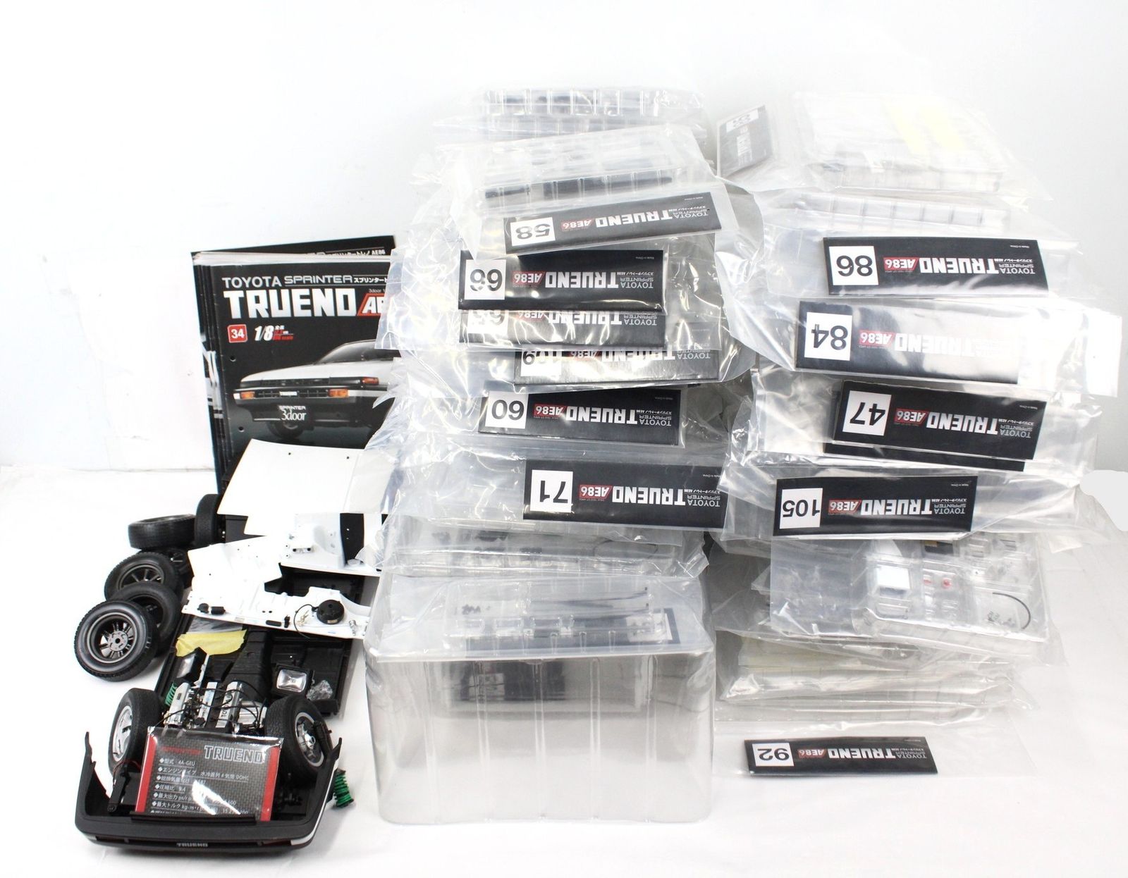 デアゴスティーニ スプリンタートレノ AE86 1-110巻(1-41号組立済) スペックプレート 付き 車 模型 フィギュア IT2Y94NN7XZ1-E45-byebye
