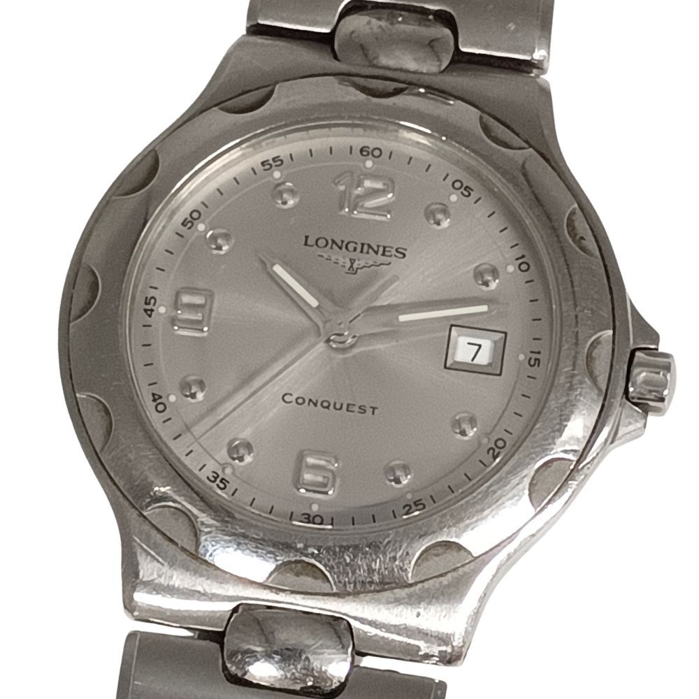 LONGINES ロンジン L1.505.4 コンクエスト クォーツ メンズ 腕時計 シルバー 正規品 / C1109