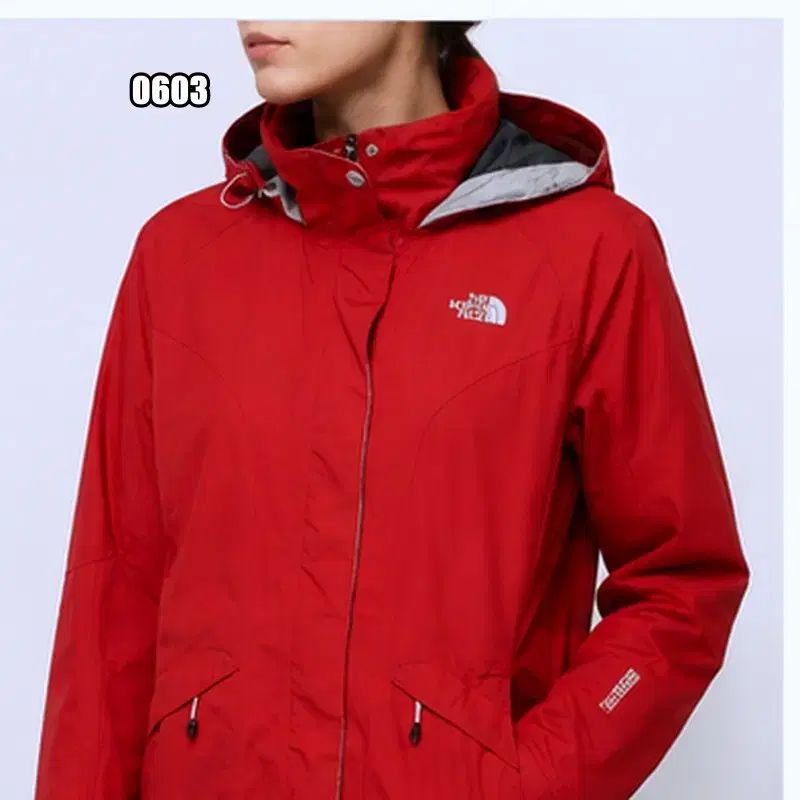 THE NORTH FACE レッド GORE-TEX フード ウィンドブレーカー ジャケット
