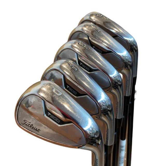 【中古】 タイトリスト Titleist T200(2021) 5S アイアンセット IR 純正特注シャフト (フレックスS) メンズ 男性用 右利き 右用 Cランク ゴルフクラブ