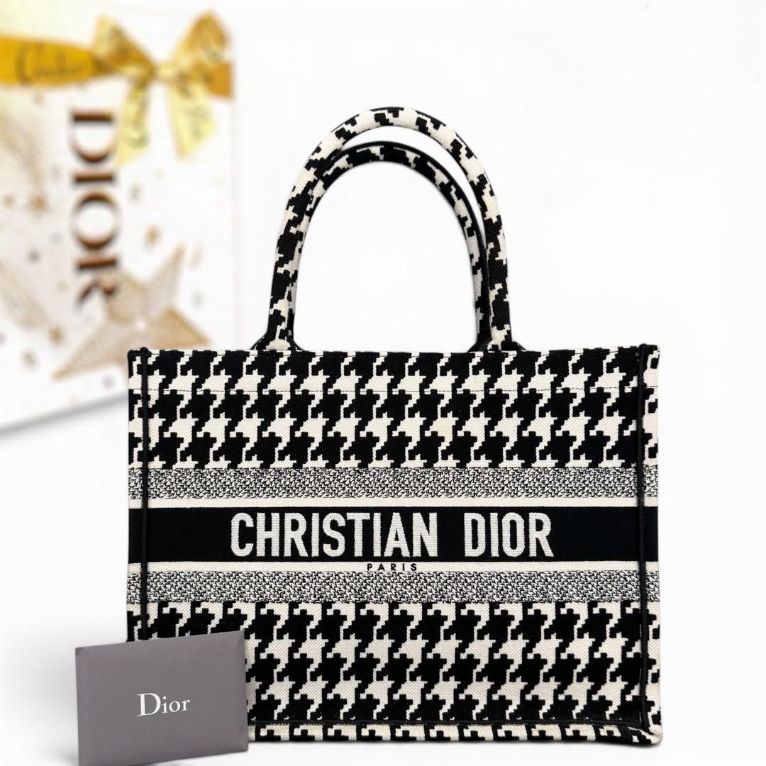 dior 千鳥柄 バッグ DIOR ブックトート トートバッグ 千鳥柄
