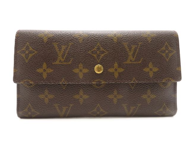LOUIS VUITTON ルイ・ヴィトン バッグ ポルトトレゾール・インターナショナル モノグラム ｻｲﾌ･小物 M61215 三つ折り財布 モノグラムキャンバス/モノグラム ブラウン レディース【中古】【431】