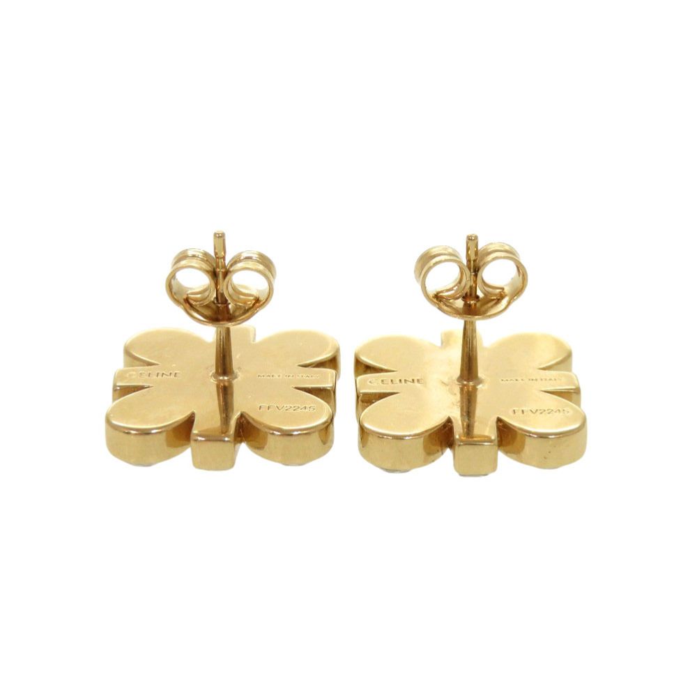 美品 セリーヌ トリオンフ ストーン ゴールド ピアス アクセサリー