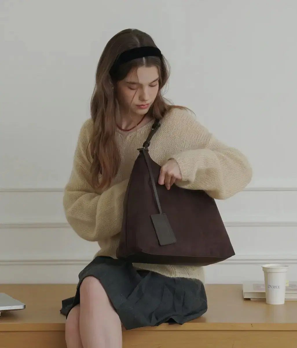 OFプラム スウェード HOBO BAG 出品