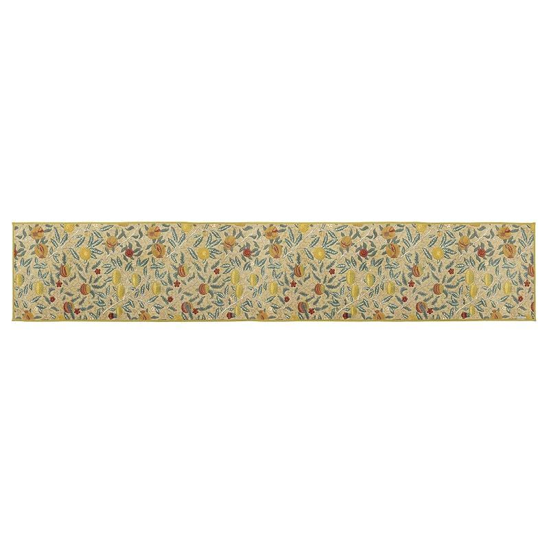 【迅速発送】川島織物セルコン Morris Design Studio モリスデザインスタジオ キッチンマット フルーツ ベージュ 50×270cm FT1703 日本製 洗える