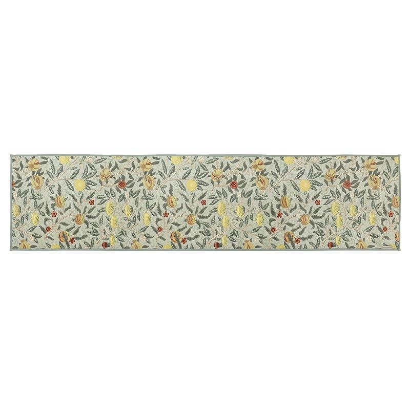 【迅速発送】川島織物セルコン Morris Design Studio モリスデザインスタジオ キッチンマット フルーツ グリーン 50×210cm FT1703 日本製 洗える