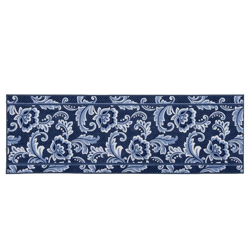 【迅速発送】LANCETTI ピッツォ キッチンマット 約60×180cm ブルー ランチェッティ センコー 34337