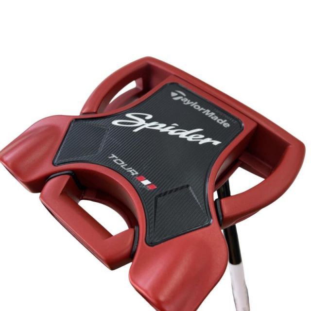 【中古】 テーラーメイド Spider Tour RED(サイトライン) センターシャフト 34インチ パター PT スチール (フレックスその他) メンズ 男性用 右利き 右用 Cランク ゴルフクラブ