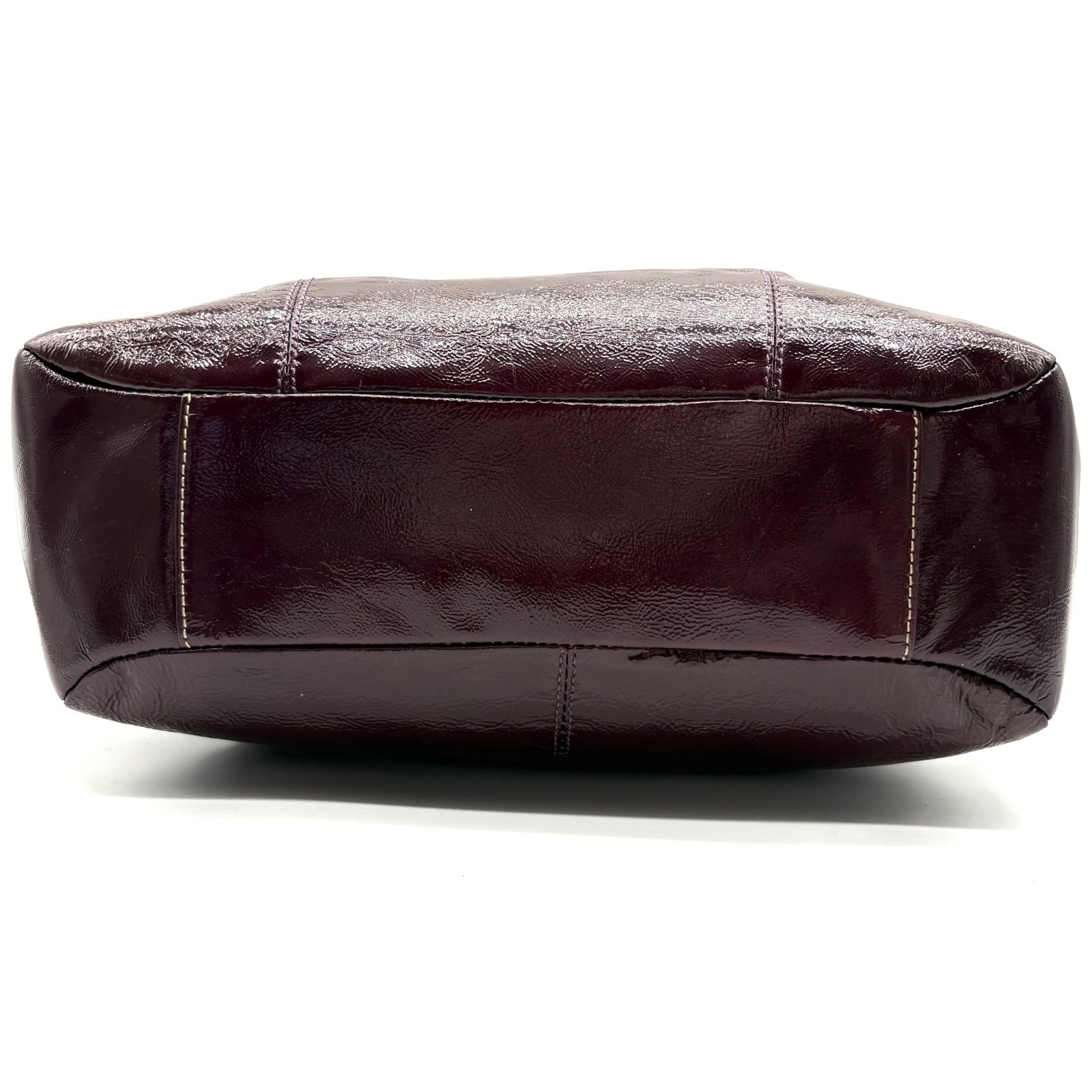 COACH Purple Patent Leather Tote Bag Y2K F15253 コーチ パープル