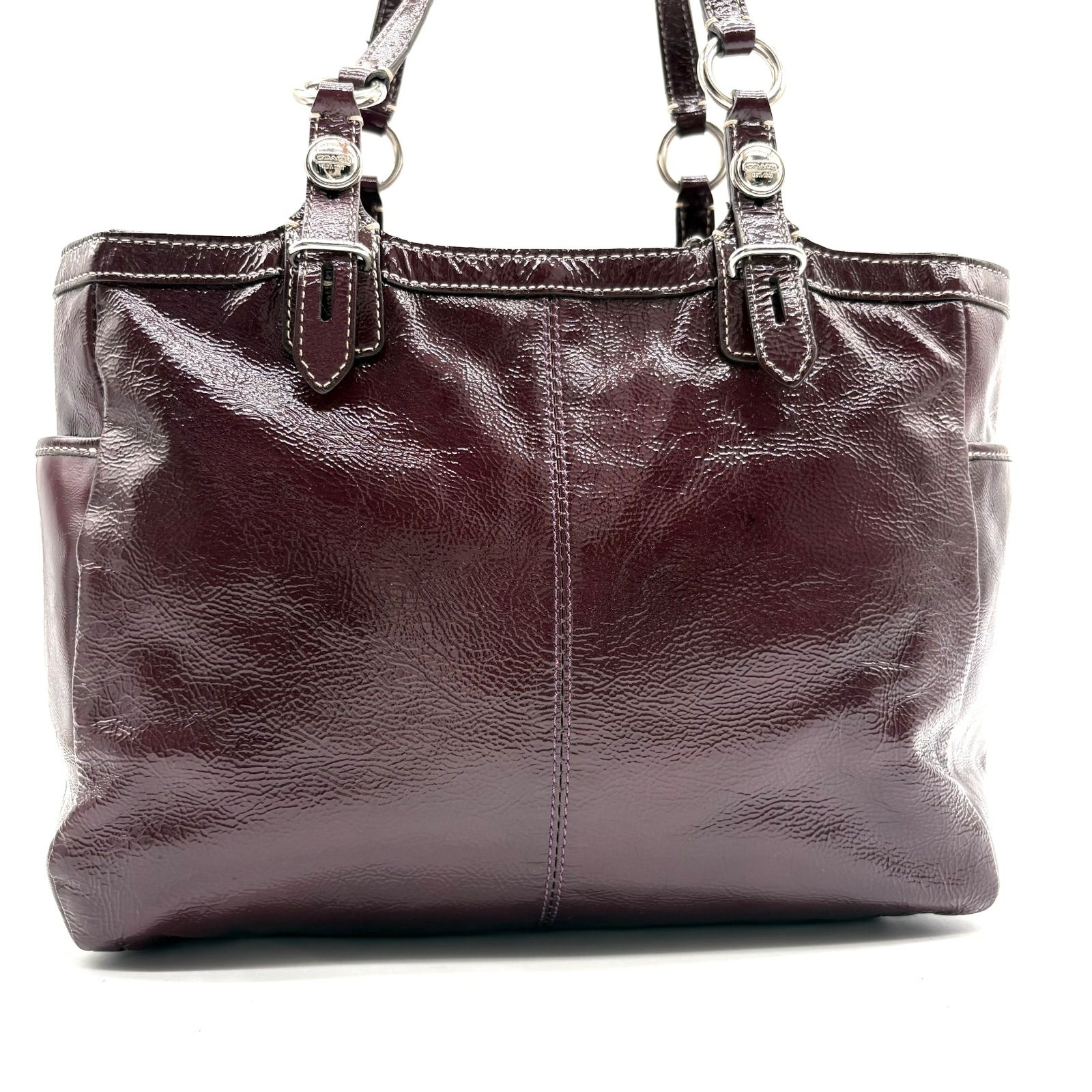 COACH Purple Patent Leather Tote Bag Y2K F15253 コーチ パープル