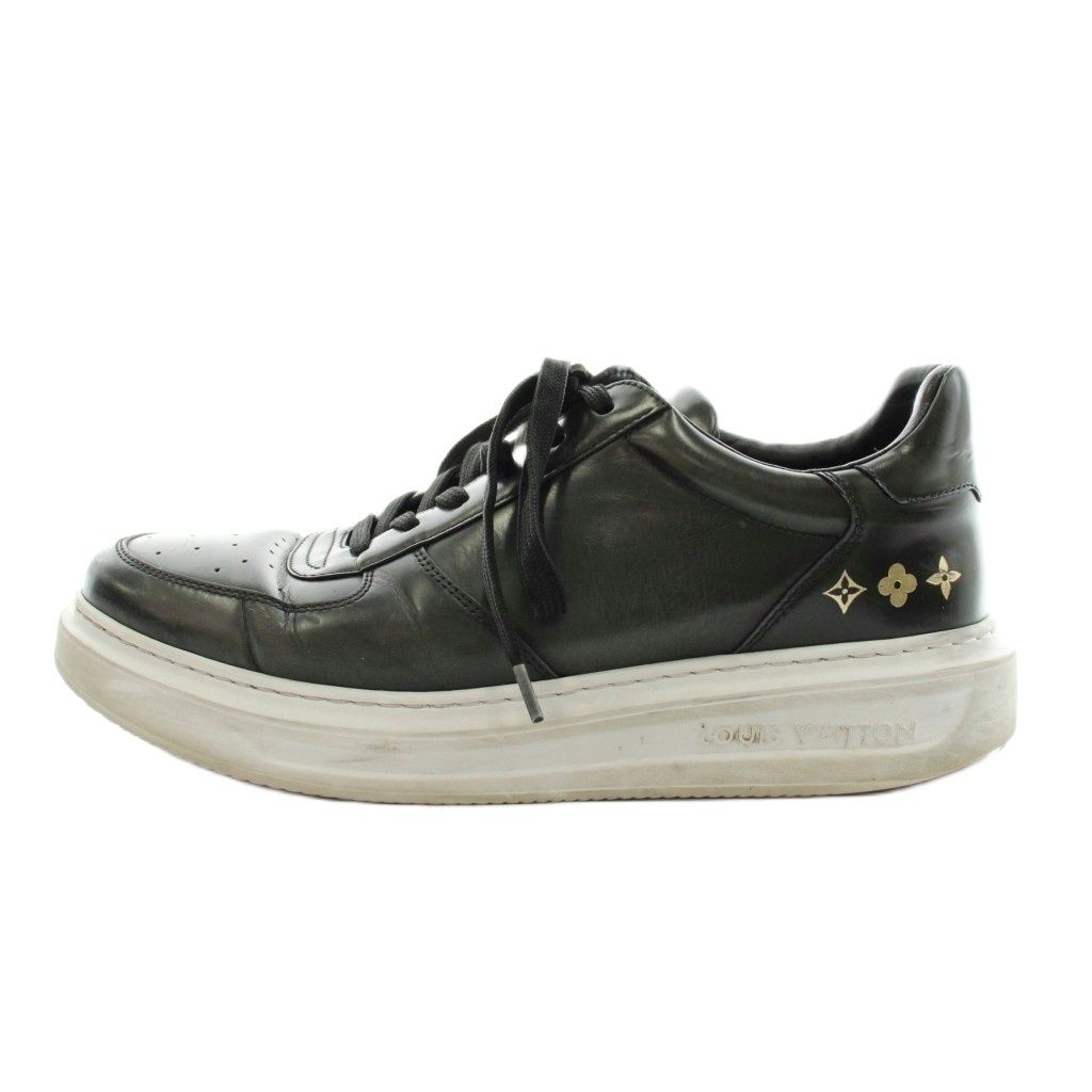 ルイヴィトン LOUIS VUITTON ビバリーヒルズライン スニーカー シューズ 6 レザー 黒 ブラック /AN55