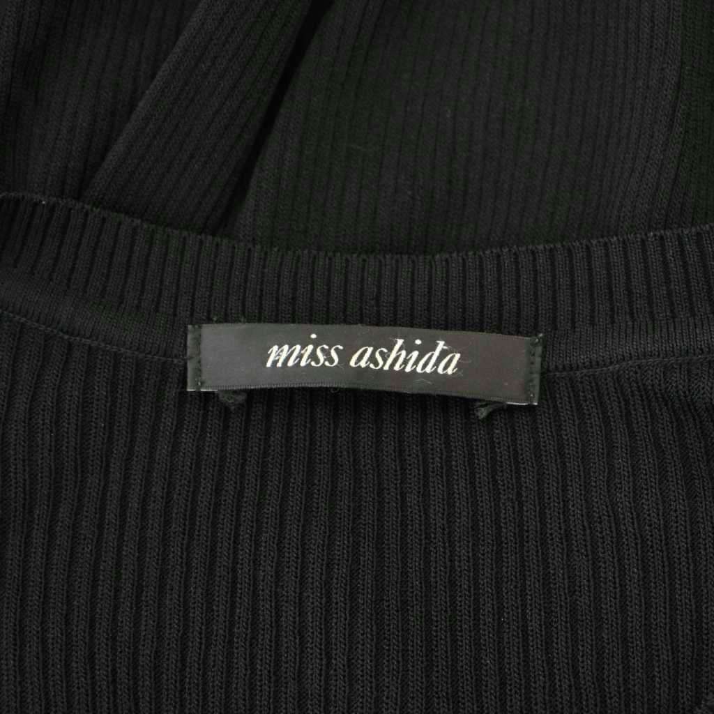 ミス アシダ miss ashida ワンピース M 黒 ブラック 紺色 ネイビー 