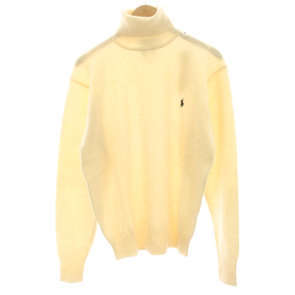 ポロ ラルフローレン POLO RALPH LAUREN タグ付き ニット セーター タートルネック ウール スモールポニー M アイボリー KR-RL-KA0704 /HN