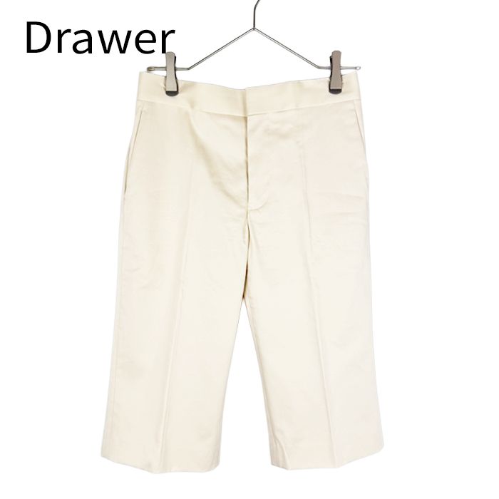 Drawer ドゥロワー ハーフパンツ クロップドパンツ ホワイト