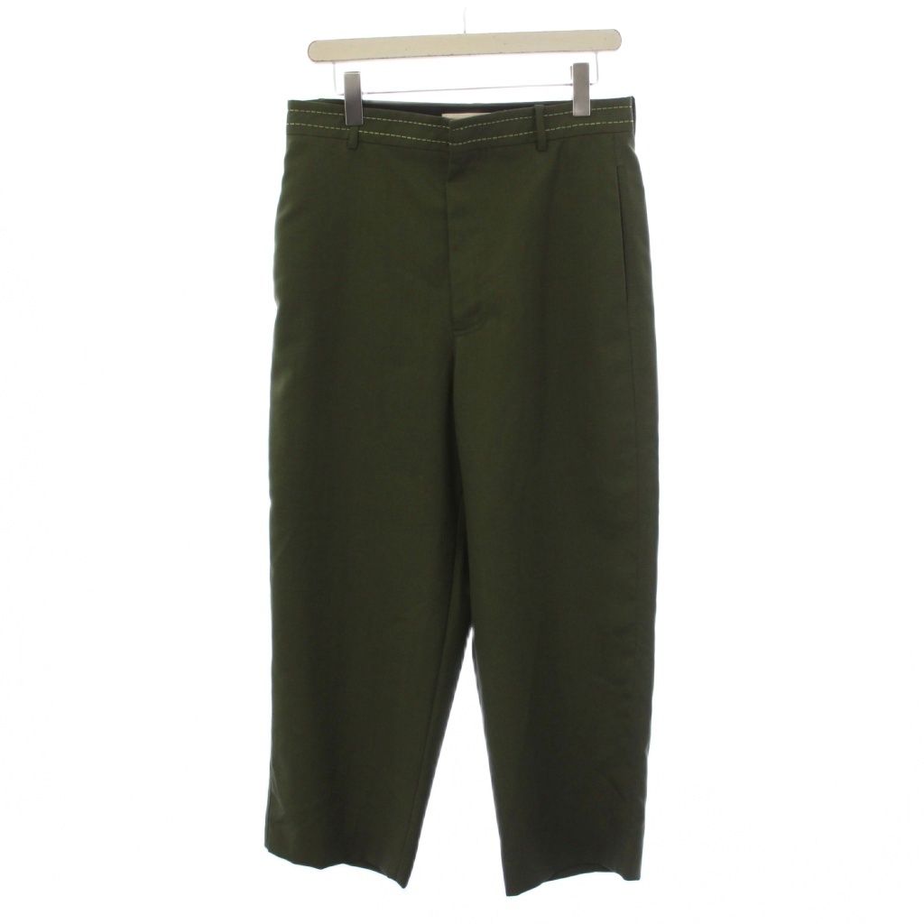 マルニ MARNI 23AW ウールスラックスパンツ ジップフライ 40 カーキ PAMAV05U03 /BM