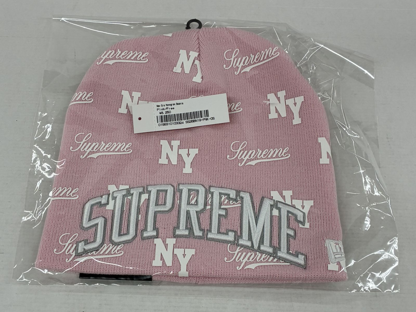 未使用 Supreme New Era Monogram Beanie Pink シュプリーム ニューエラ モノグラム ビーニー 【V2156-001】◇ 214