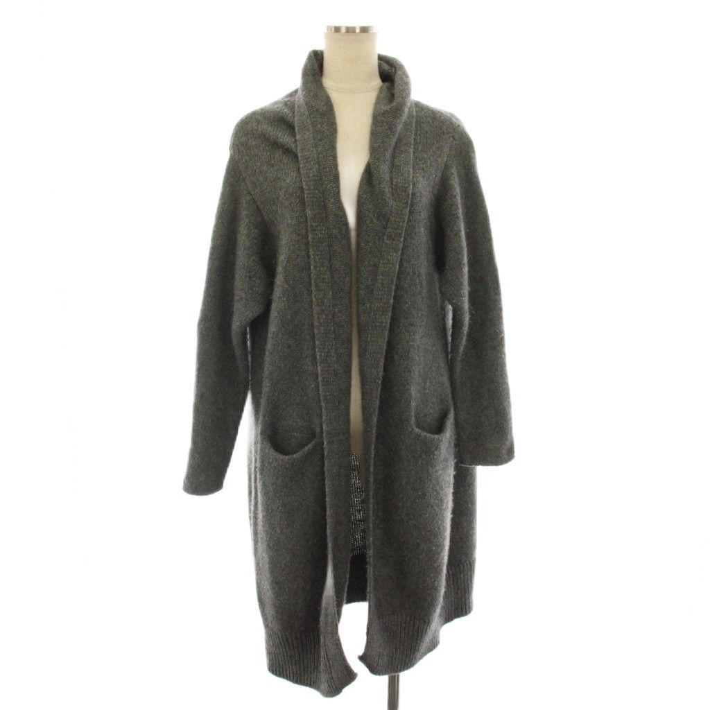 ミューズ ドゥーズィエム クラス MUSE de Deuxieme Classe 17AW ニットカーディガン ガウン トッパー 長袖 カシミヤ グレー 17080500411030 /YT
