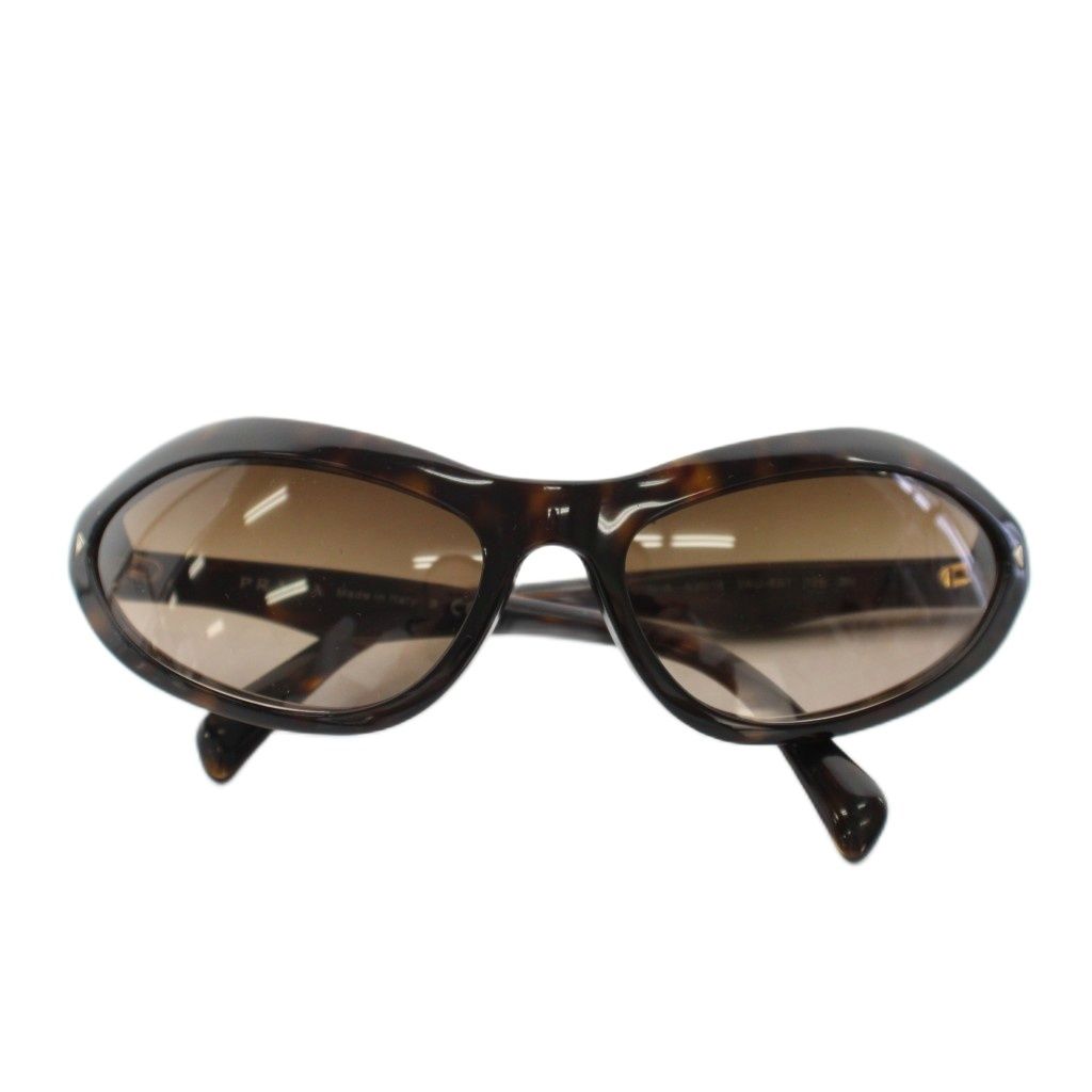 プラダ PRADA サングラス 眼鏡 べっ甲柄 プラスチックフレーム 63□18 茶 ブラウン SPR05N-A /YT ■OH