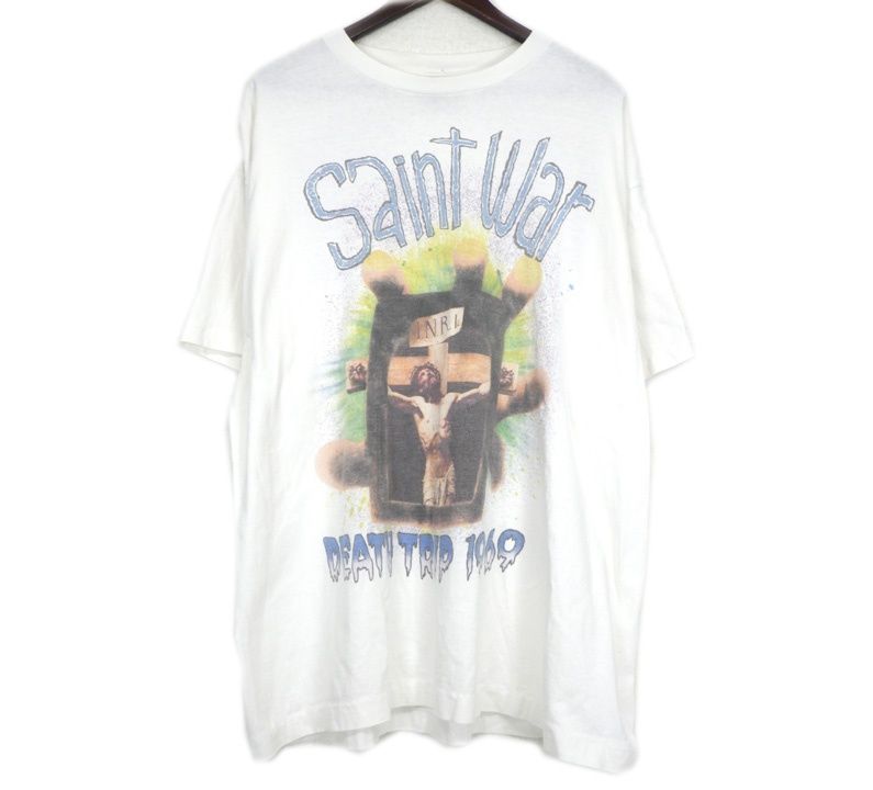 セントマイケル SAINT MICHAEL 【 TEE SAINT WAR SM YS8 0000 007 】 キリスト プリント 半袖 Tシャツ w27259