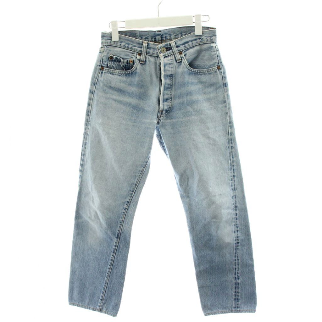 リーバイス Levi's 66モデル トップ裏6 501 ヴィンテージ デニムパンツ ジーンズ ジーパン Gパン ボタンフライ W30 水色 ライトブルー /AN76