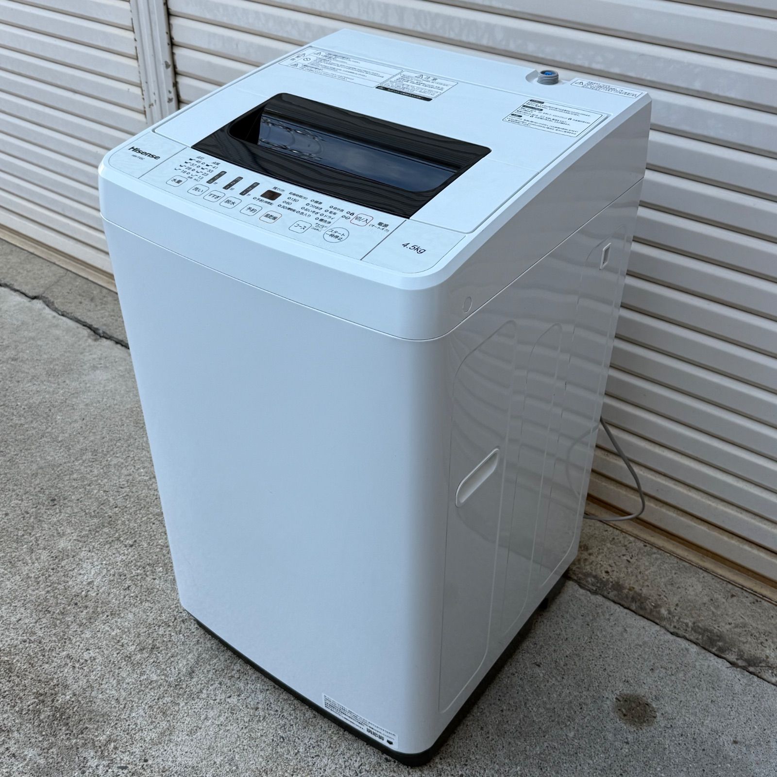 Hisense ハイセンス 洗濯機 4.5kg HW－T45C 美品 2018年製