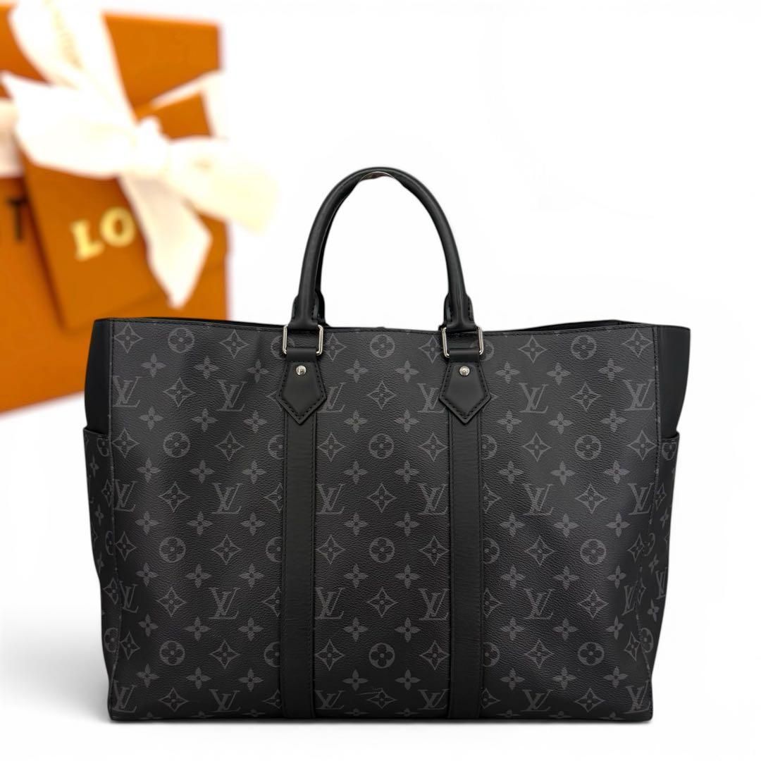 ルイヴィトン　モノグラム　エクリプス　サックプラ　24H トートバッグ LOUIS VUITTON ショルダーバッグ 黒 ハンドバッグ　ビジネスバッグ　ノワール　2way