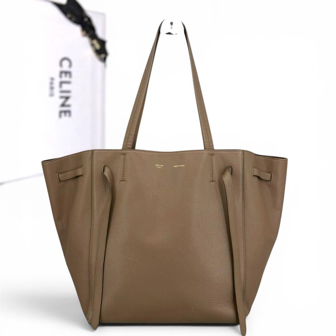 セリーヌ　カバファントム　ミディアム　ベージュ　トートバッグ　レザー CELINE ハンドバッグ